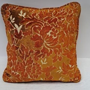 - Vintage 13.5 x 13.5 velvet floral accent pillow